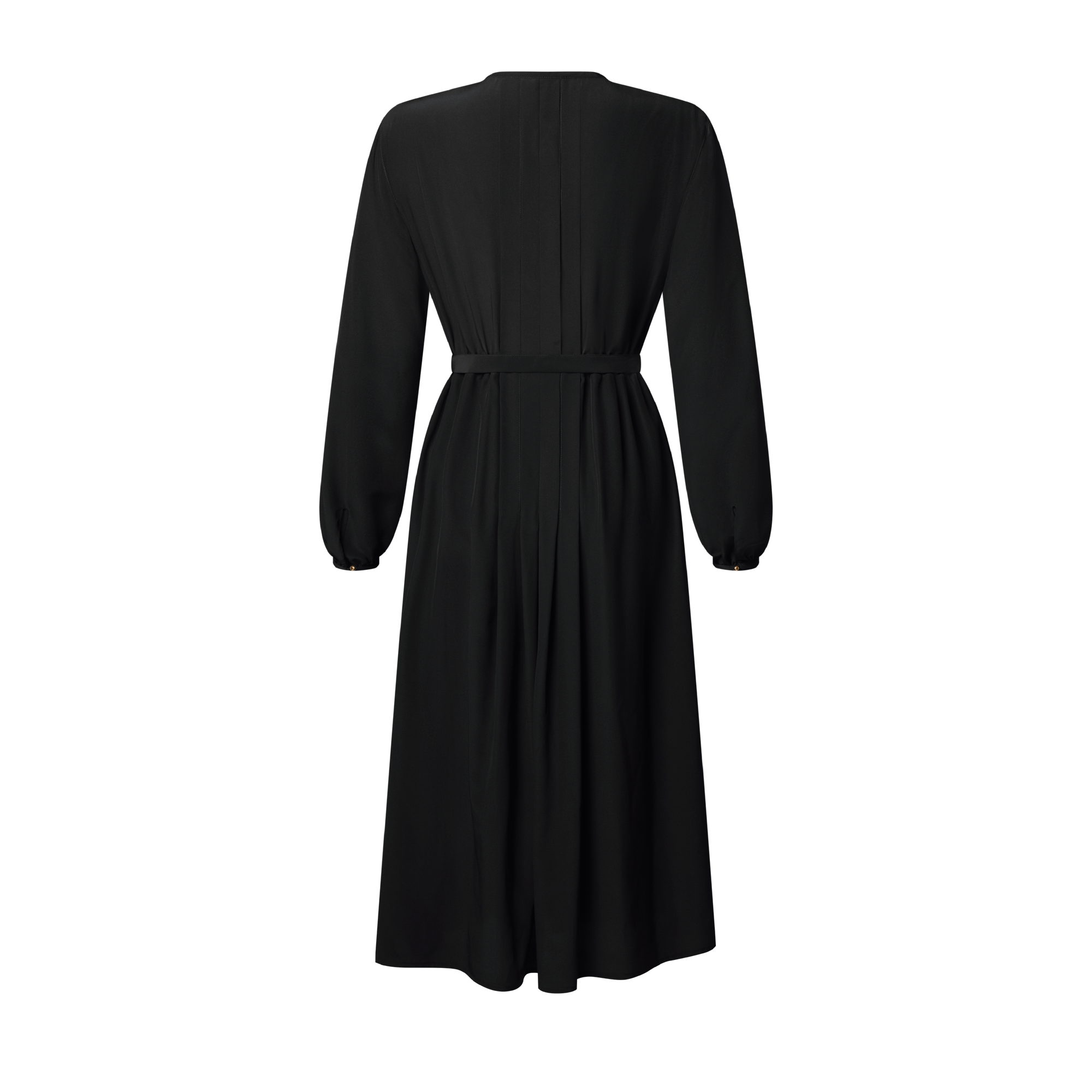 Monogram Accent Pleat Dress - Luxury Black | LOUIS VUITTON